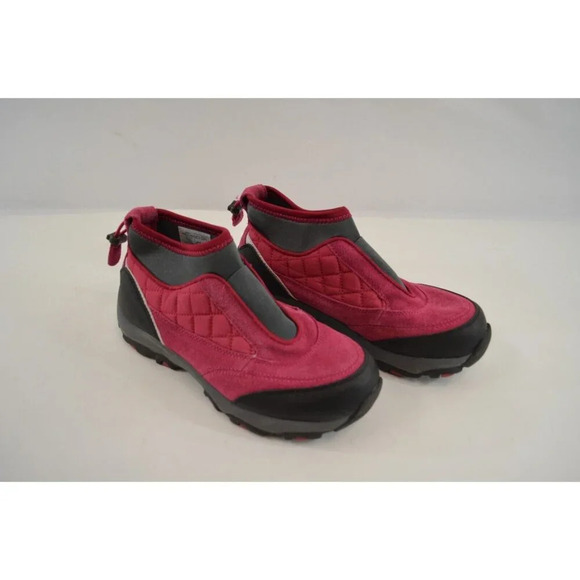 Lands End Winter Trekker Snow Winter Hiking Boots Pull Up Shoes Berry Womens 8.5 - Picture 4 of 6
